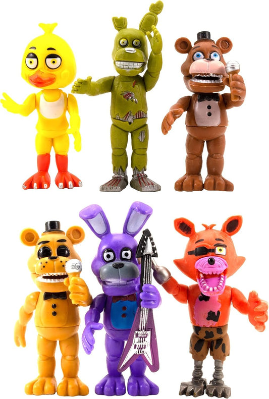 ToysVill FNAF action figures set of six for dynamic display and collectible fun