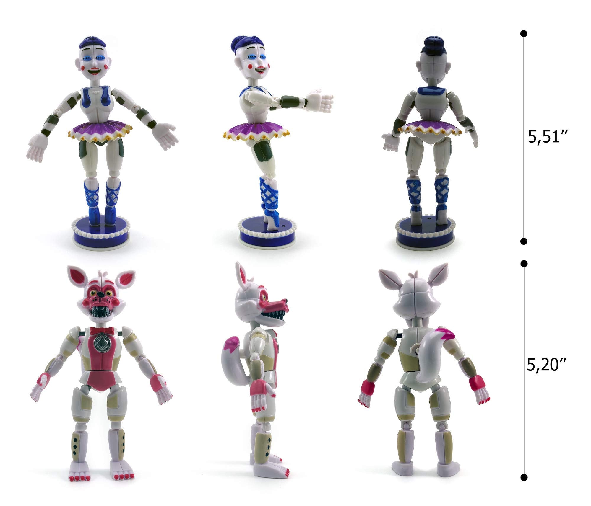 Toysvill FNAF Funtime Foxy figure ready for dynamic action scenes