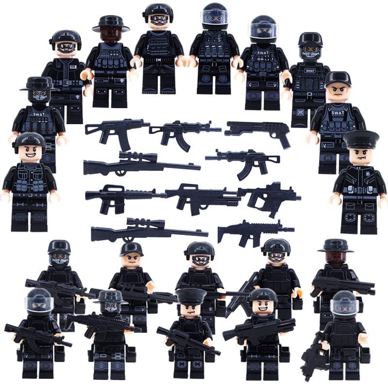 Toysvill SWAT weapons and gear add realistic detail to play.