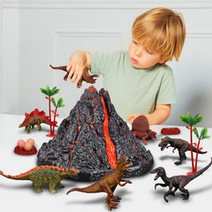 TOYSXYIN volcano storage design keeps dinos organized after play