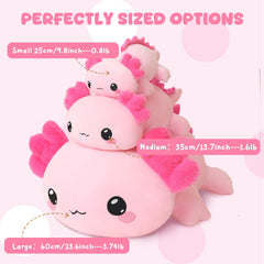 TOYSYM axolotl plush beads interior visible for comforting weight during hugs.