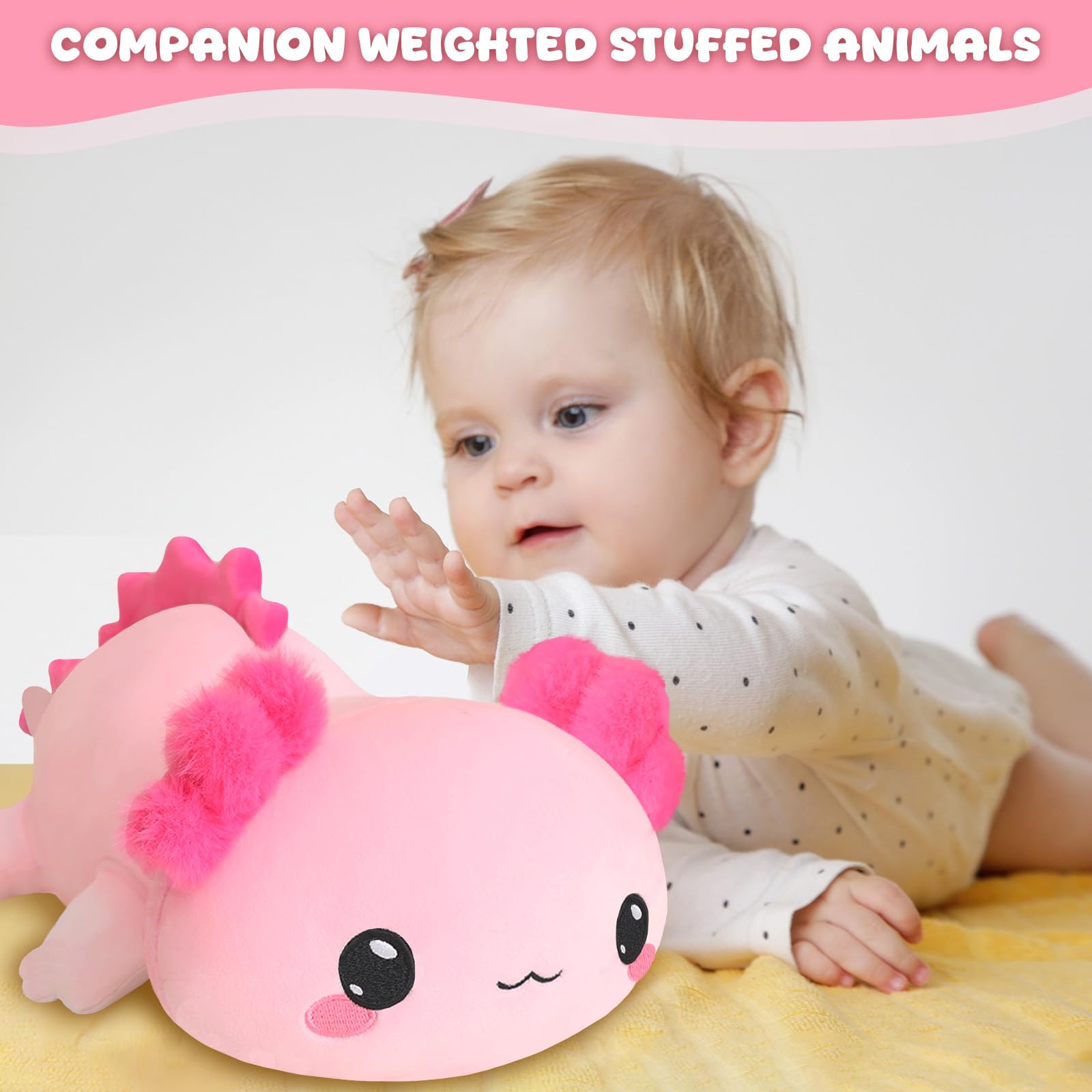 TOYSYM axolotl plush is machine-washable for easy cleaning.