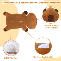TOYSYM capybara plush decorative pillow for cozy living spaces.