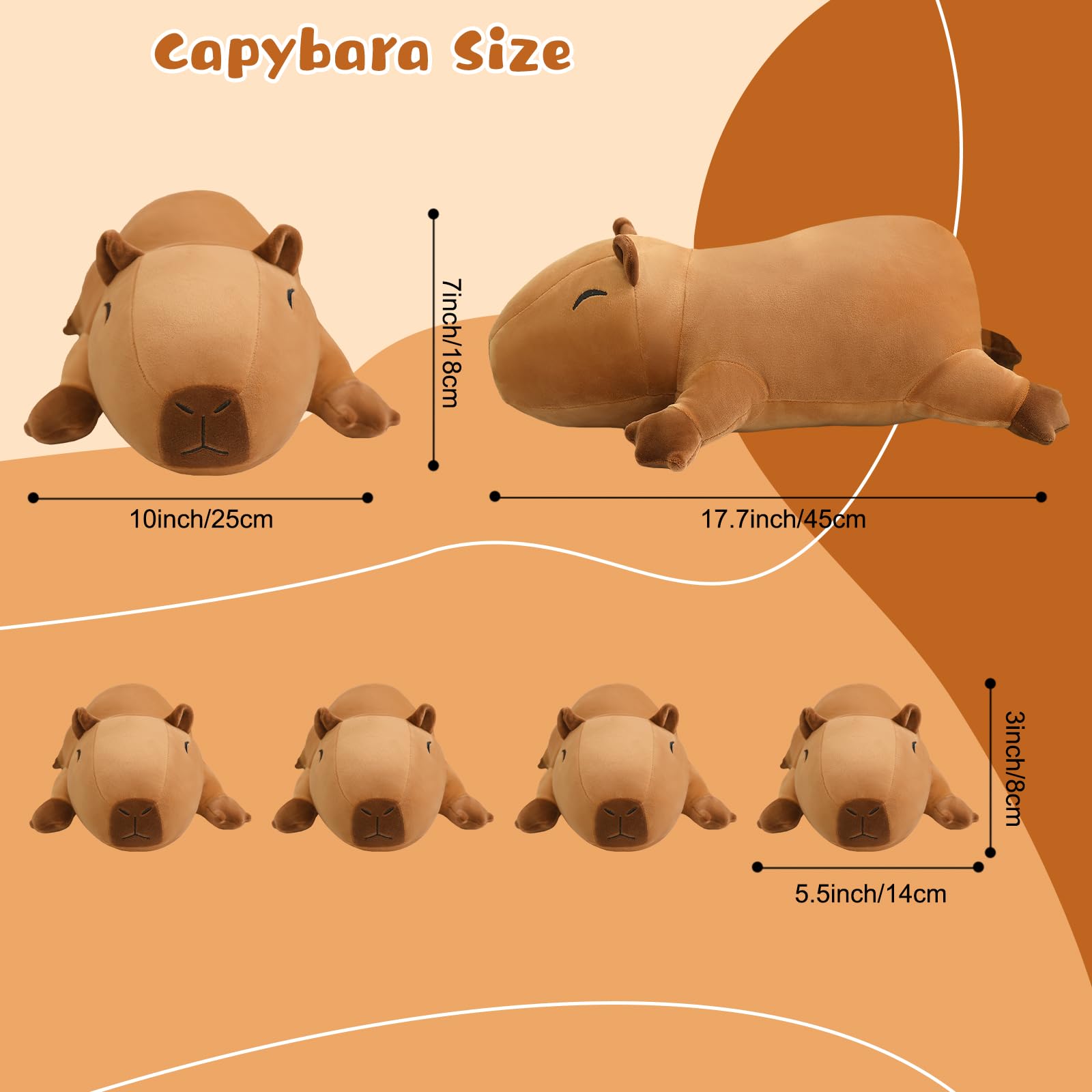 TOYSYM Capybara plush makes a thoughtful gift for birthdays and holidays.