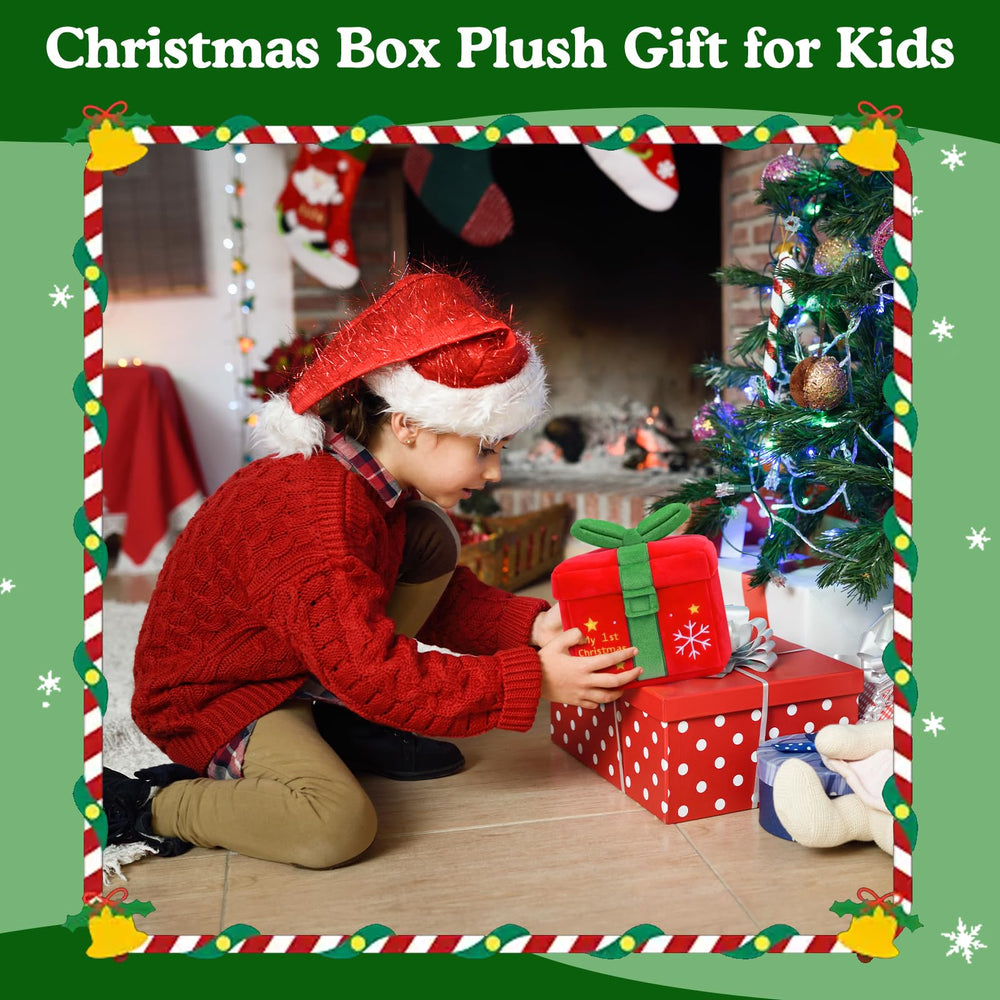 TOYSYM My First Plush Christmas Box soft fabrics and squeaker textures