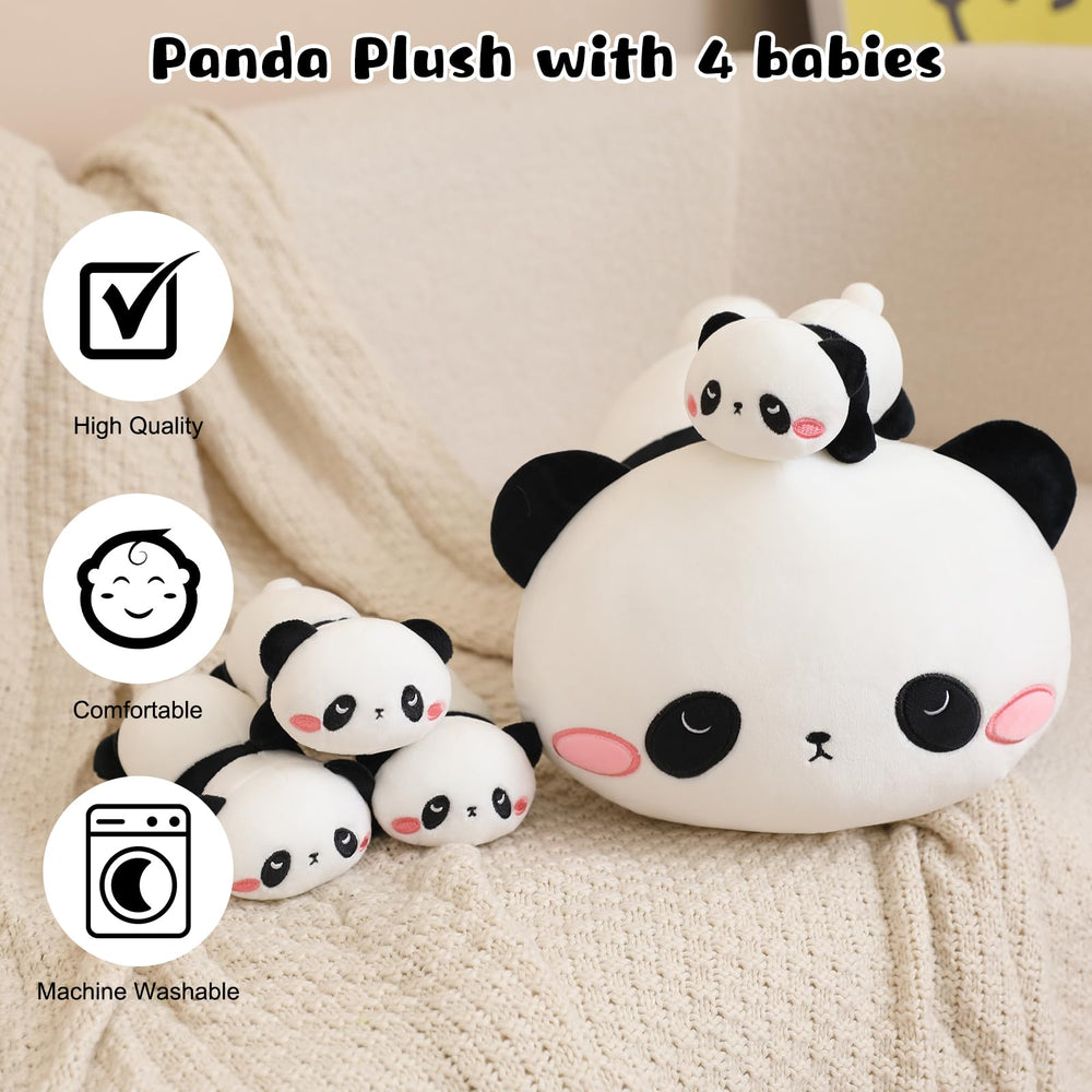 TOYSYM panda family plush set adds playful family in one purchase