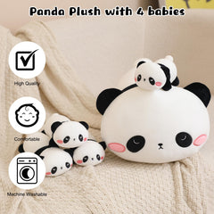TOYSYM panda family plush set adds playful family in one purchase