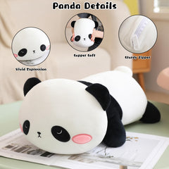 TOYSYM panda pillow used as a nap or lounge cushion for relaxation
