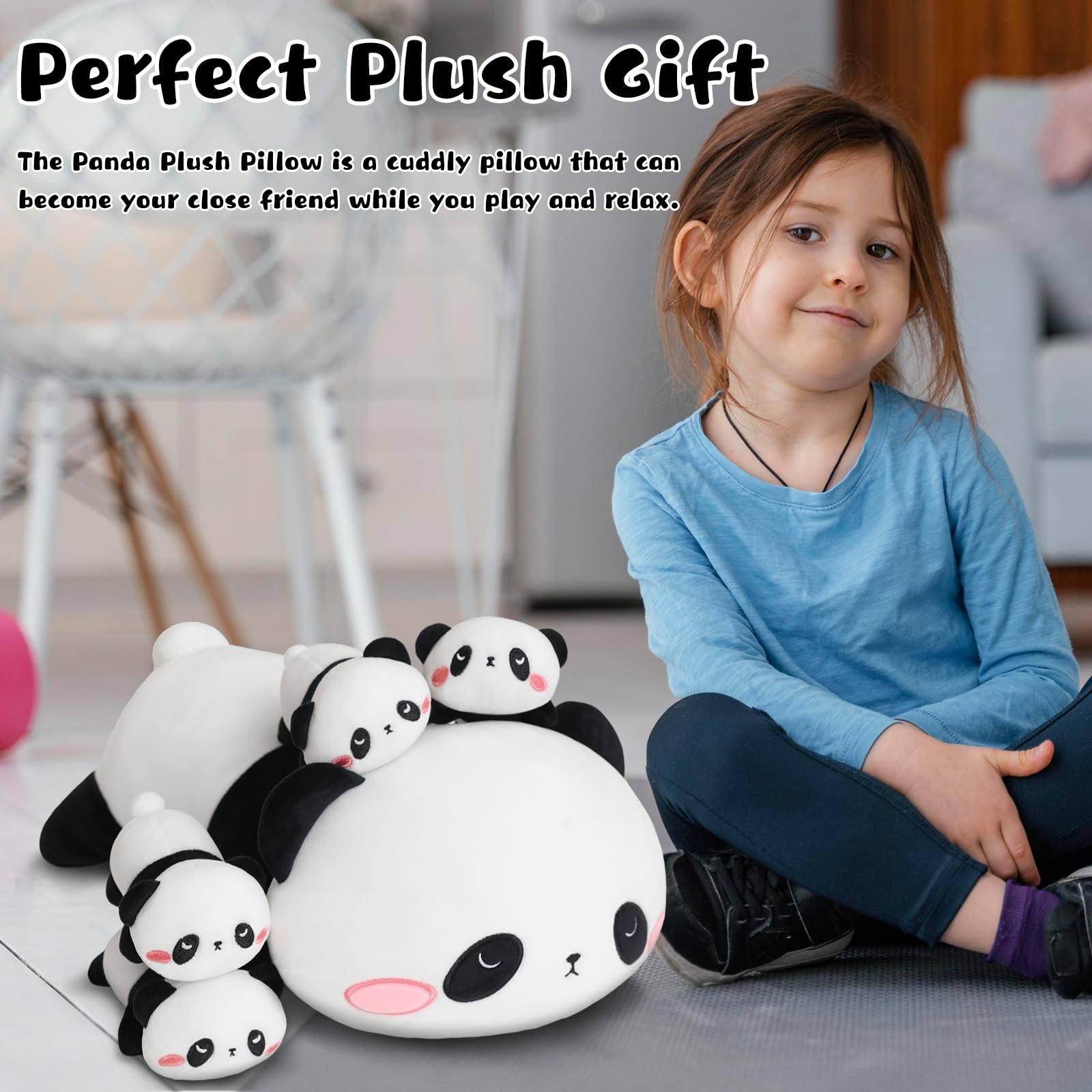 TOYSYM soft panda plush with safe materials and skin-friendly feel