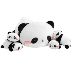 TOYSYM panda stuffed animal with four removable babies inside the tummy for cozy play