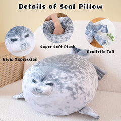 TOYSYM seal plush with safe PP cotton filling for comfy naps.