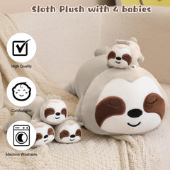 TOYSYM giant sloth stuffed animal adds cozy ambience to any room.