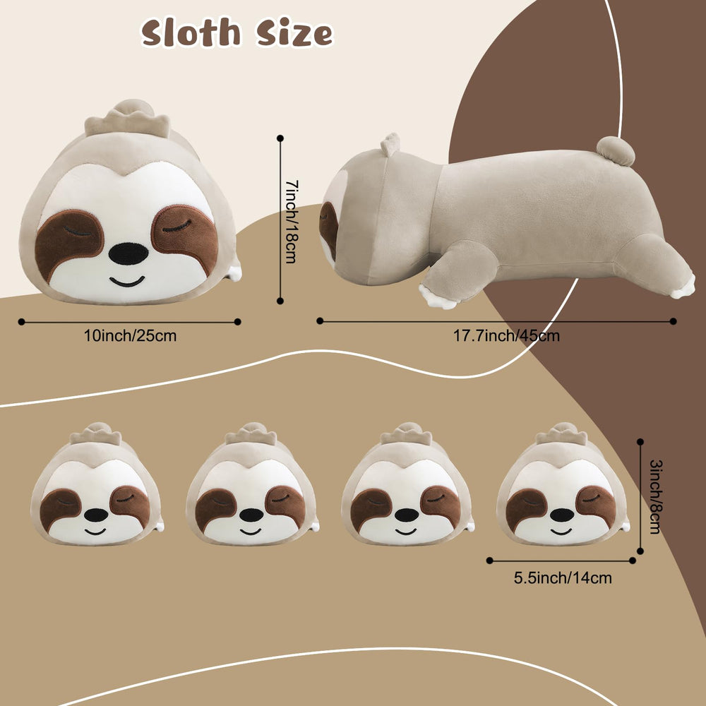 TOYSYM sloth plush baby 4 with squishy interior for imaginative pretend play.
