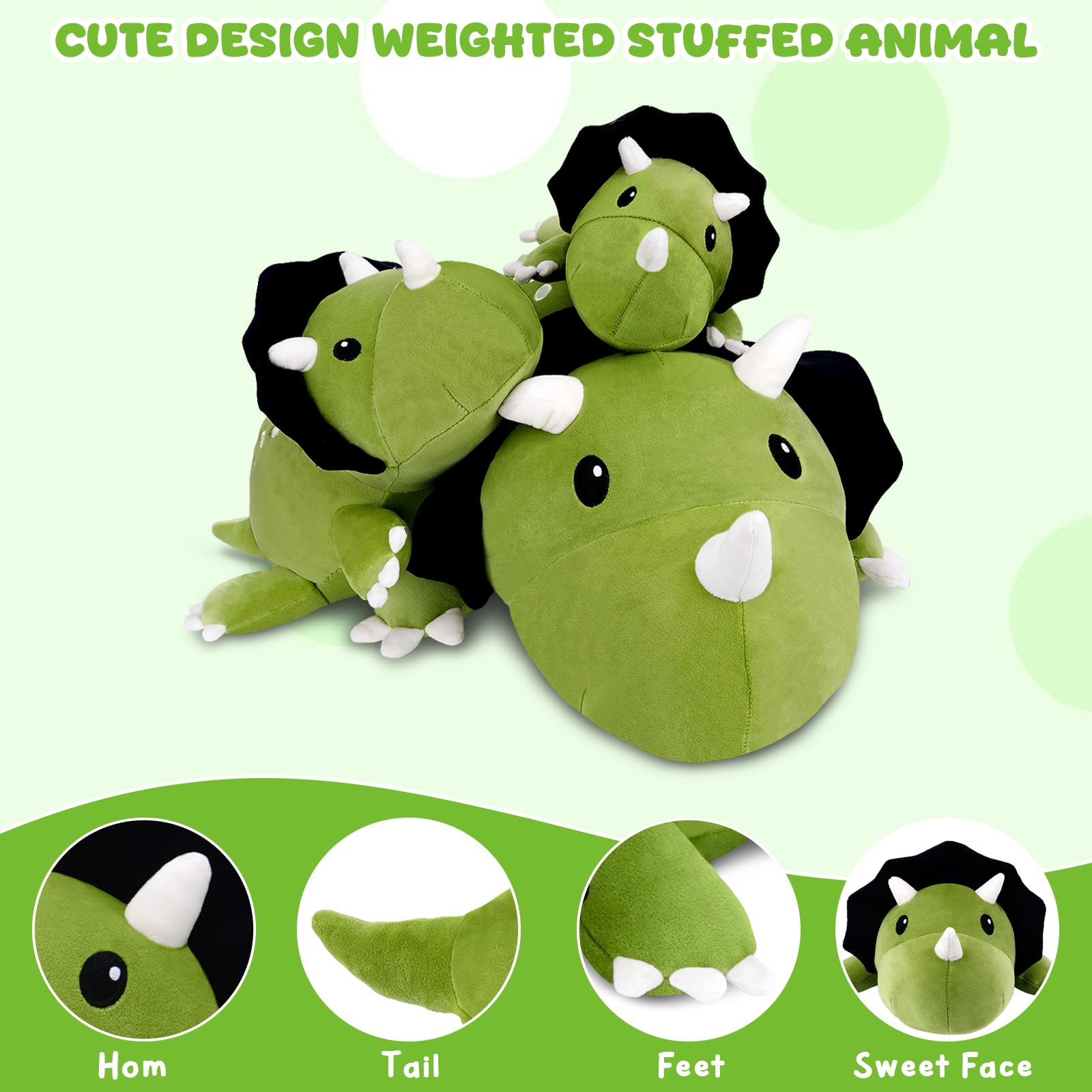 TOYSYM Triceratops realistic look enhancing imaginative play and decor