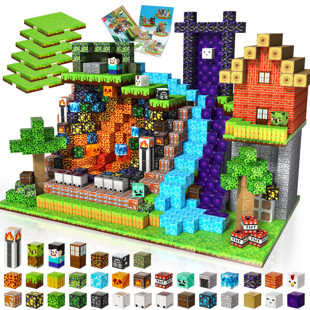 ToyUnited 200pcs magnetic blocks in use for creative play and spatial exploration.