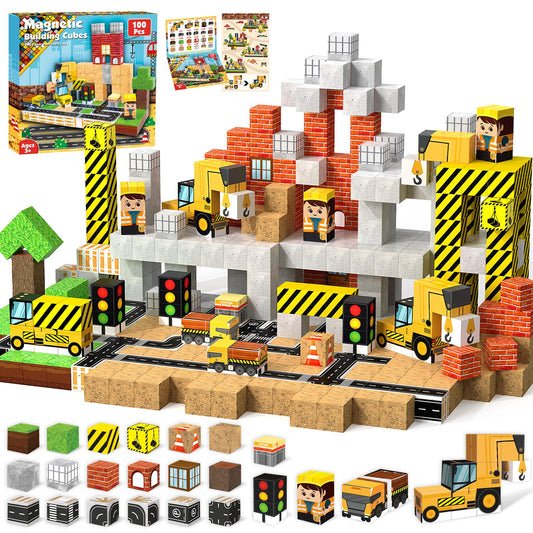 ToyUnited magnetic blocks 100pcs set encourage creative building and spatial thinking.