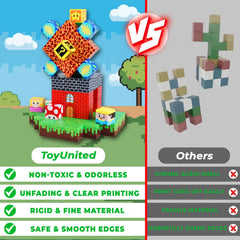 ToyUnited magnetic blocks durable non-toxic materials ensure safe, long-lasting play.