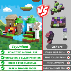 ToyUnited Magnetic Blocks ABS durable plastic with rounded edges for safe use