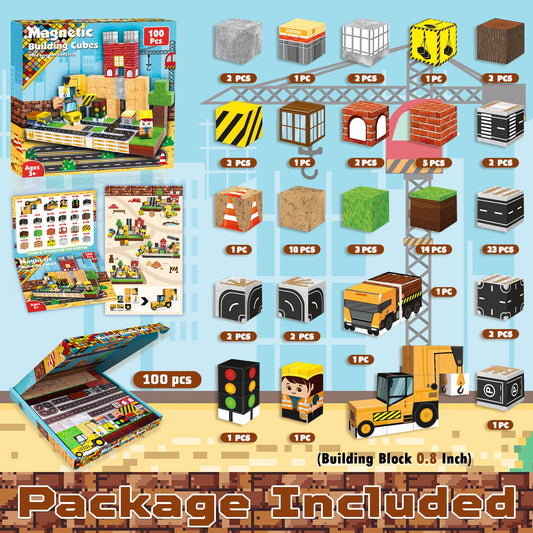 ToyUnited magnetic blocks colorful cubes spark imaginative play and color recognition.