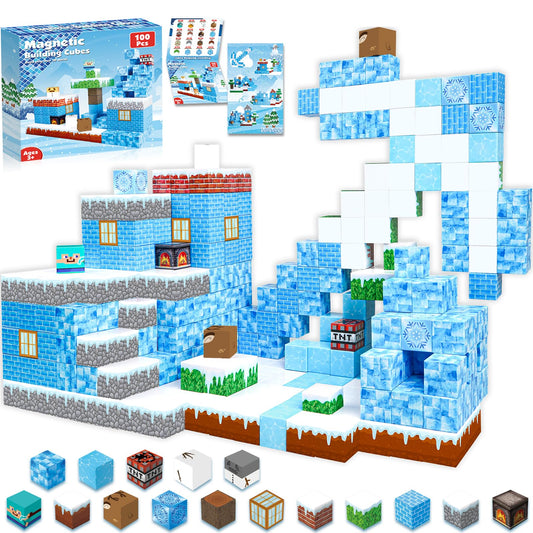 ToyUnited magnetic blocks form a glacier castle for imaginative play