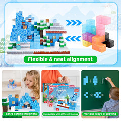 ToyUnited instruction manual shown with pattern blocks for guided builds