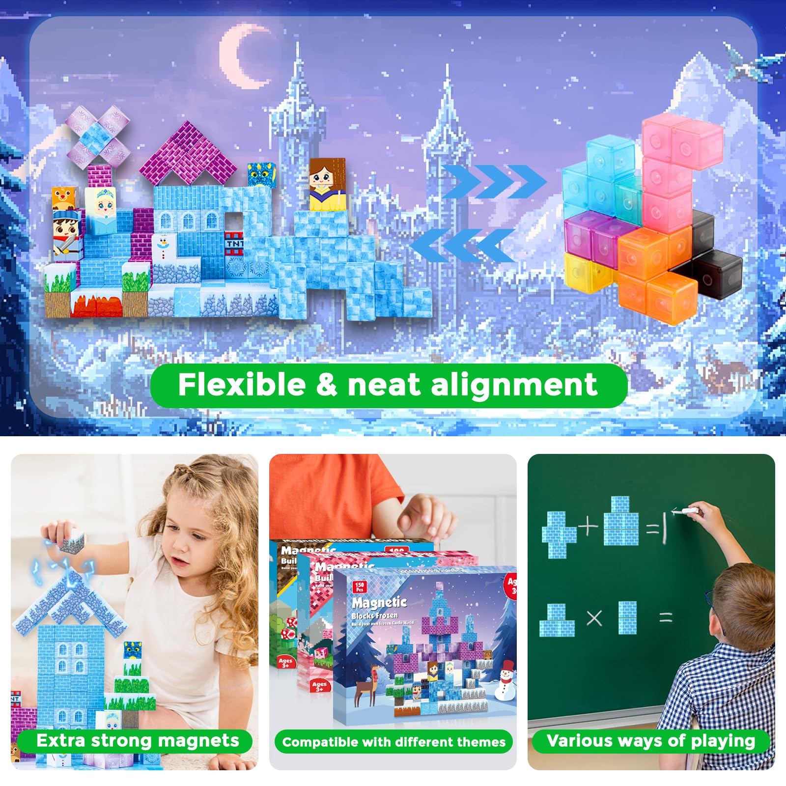 ToyUnited Magnetic Blocks interactive set invites endless stacking and real-world scenario building.