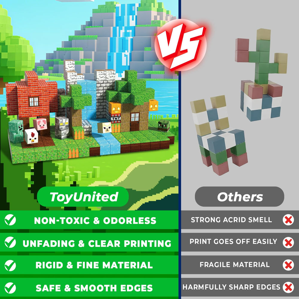 ToyUnited set includes pattern blocks and instructions for guided, creative play.
