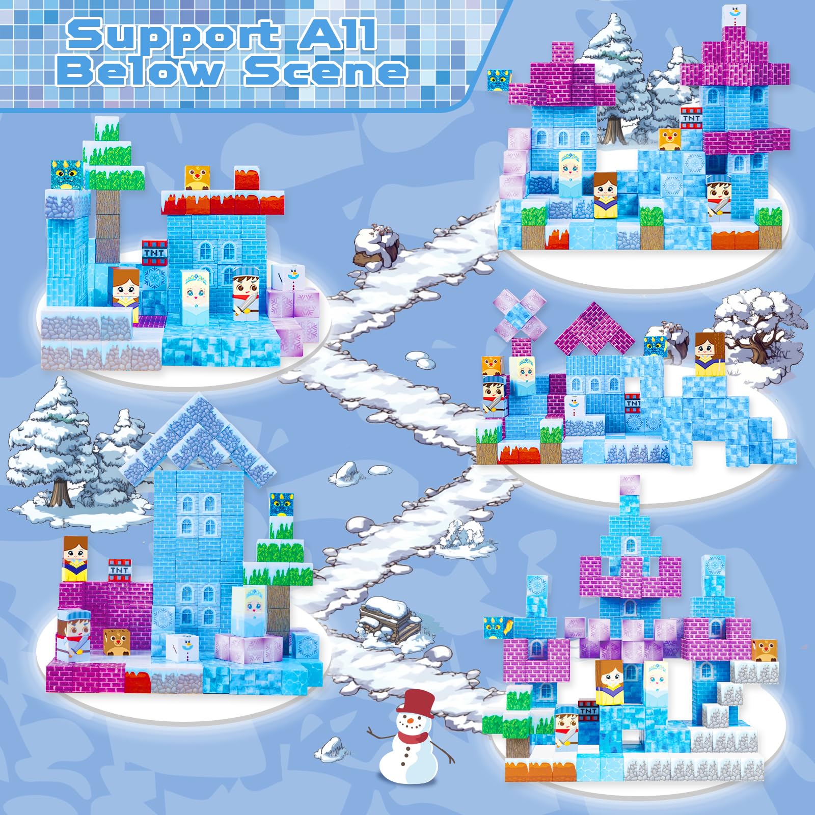 ToyUnited Magnetic Blocks patterns pack promotes pattern recognition and imaginative scenes.