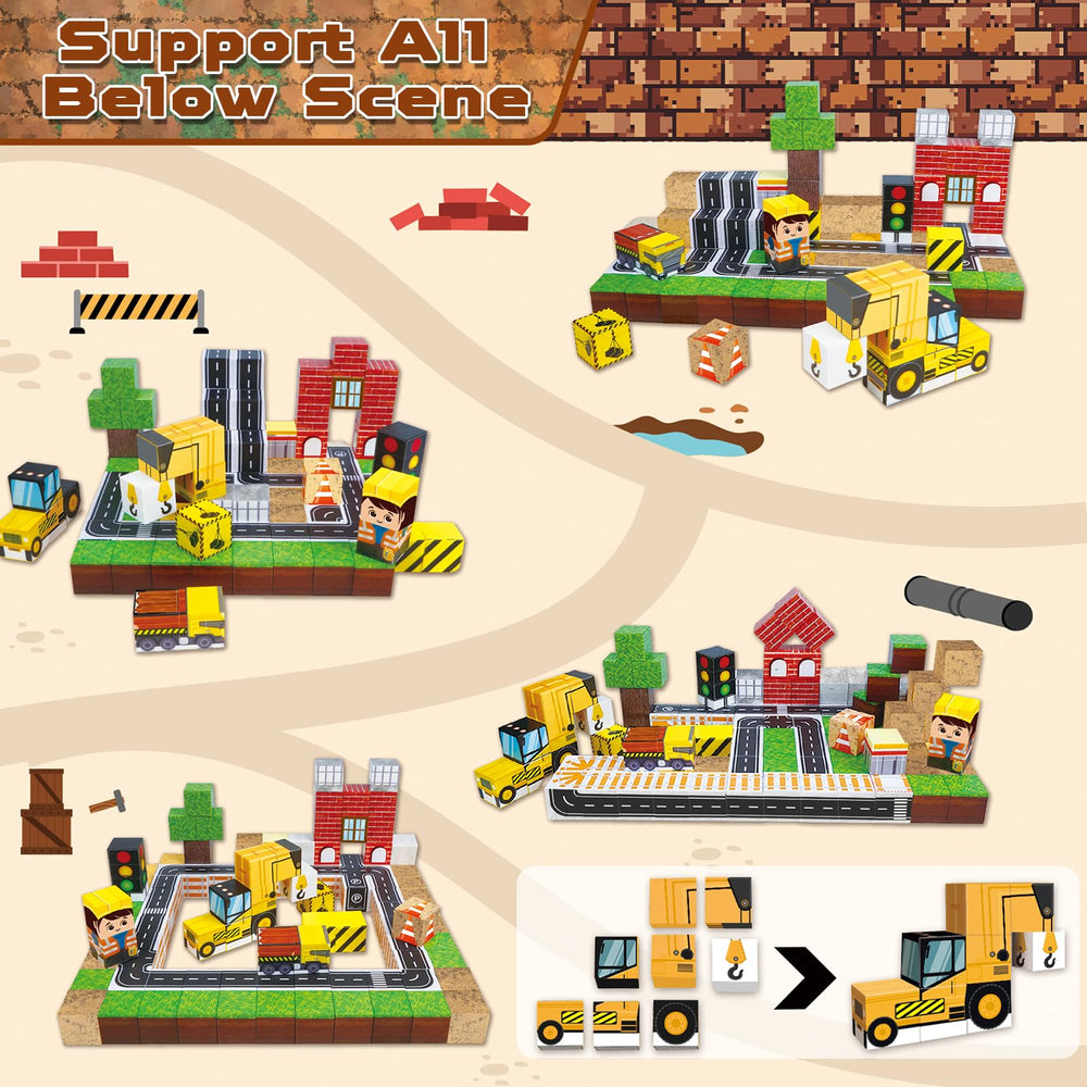 ToyUnited magnetic blocks pattern pieces showcase varied shapes for open-ended construction.