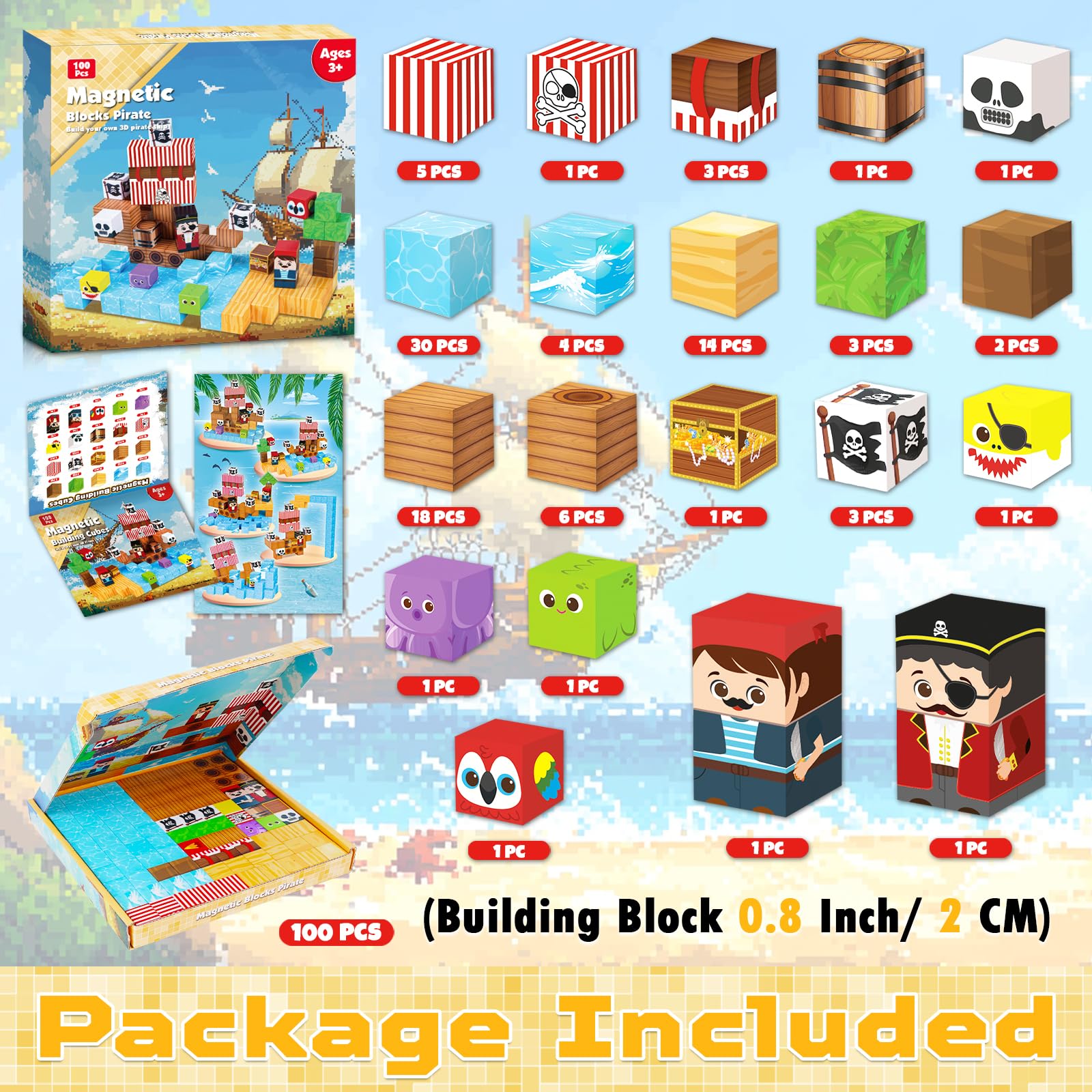 ToyUnited magnetic blocks form a vibrant world set for creative building and STEM exploration.