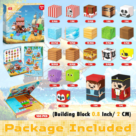 ToyUnited magnetic blocks form a vibrant world set for creative building and STEM exploration.