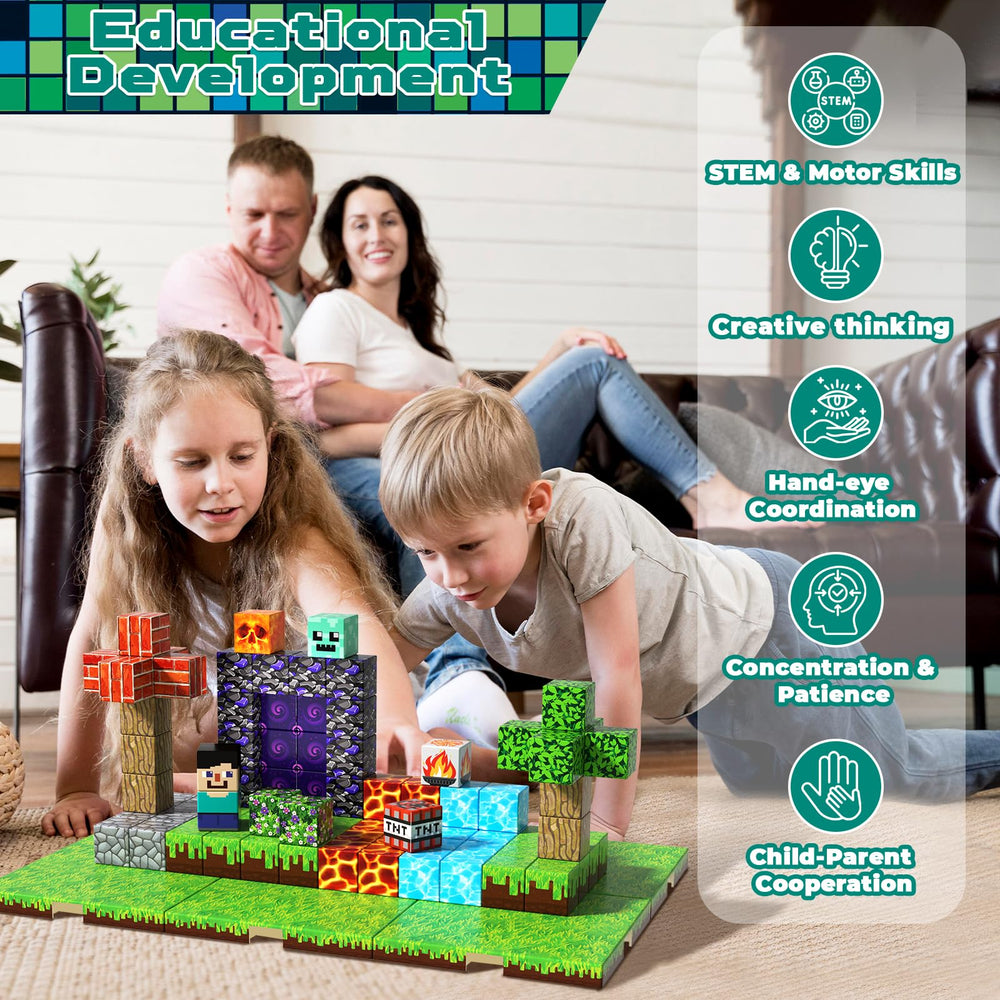 ToyUnited open-ended magnetic play encourages spatial thinking and teamwork.