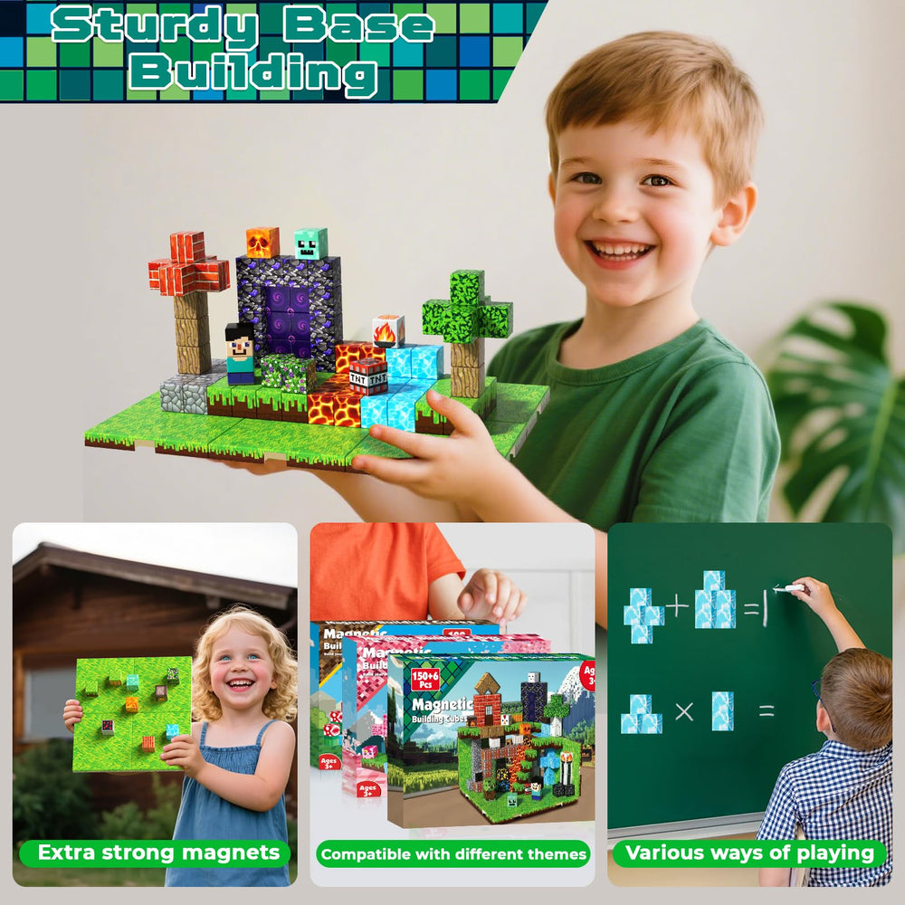 ToyUnited six base plates connected for expanded building possibilities and stability.
