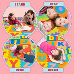 ToyVelt educational play mat combines colors and letters for exploration.