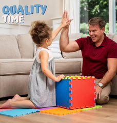 ToyVelt alphabet and numbers panels support playful literacy during daily activities.