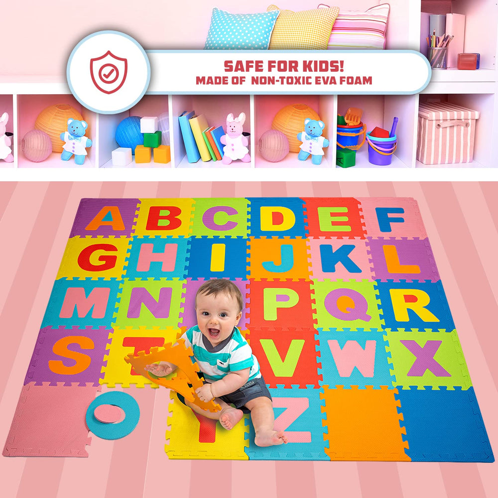 ToyVelt non-toxic EVA foam ensures a safe floor space.