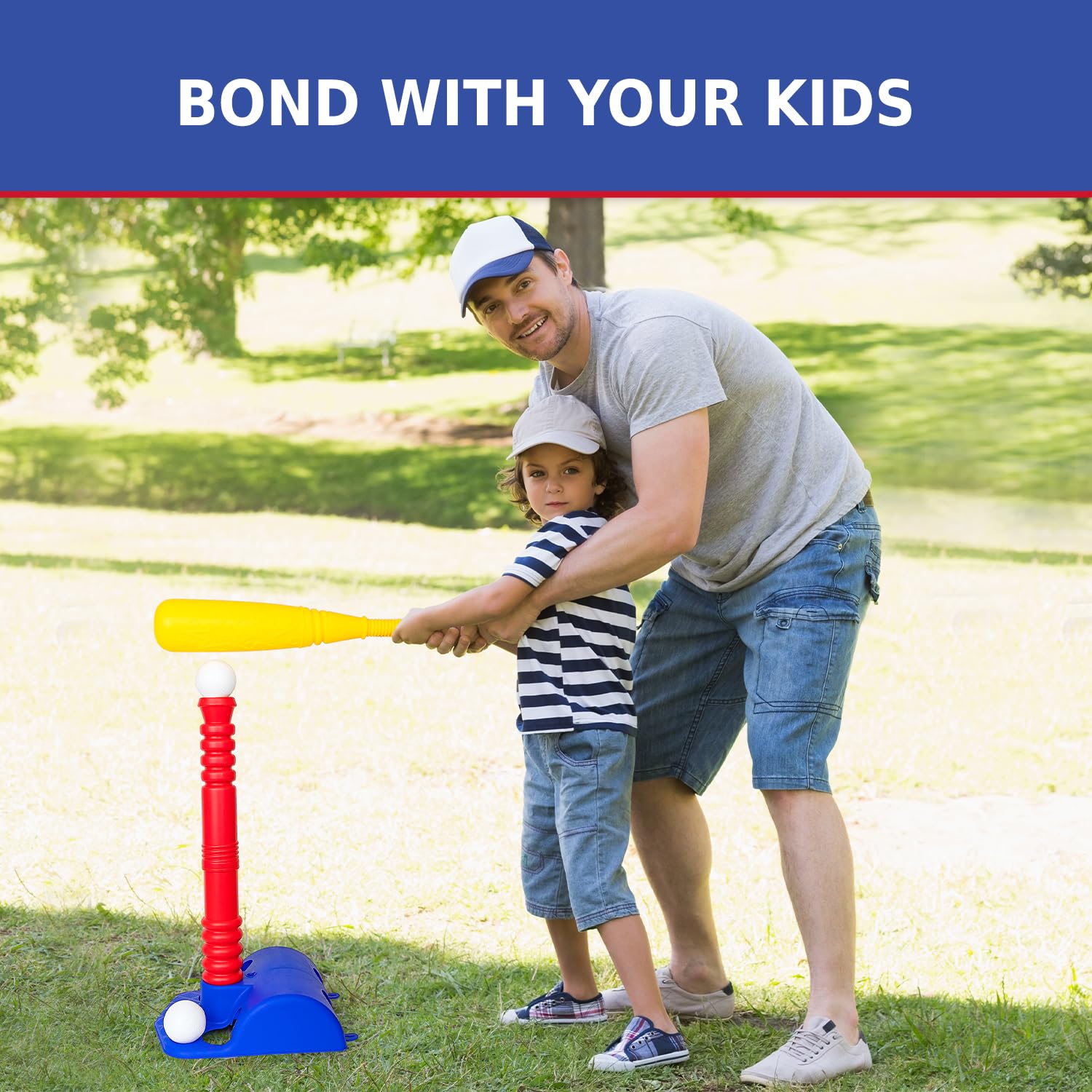 ToyVelt TBall kid hitting action shows active play.