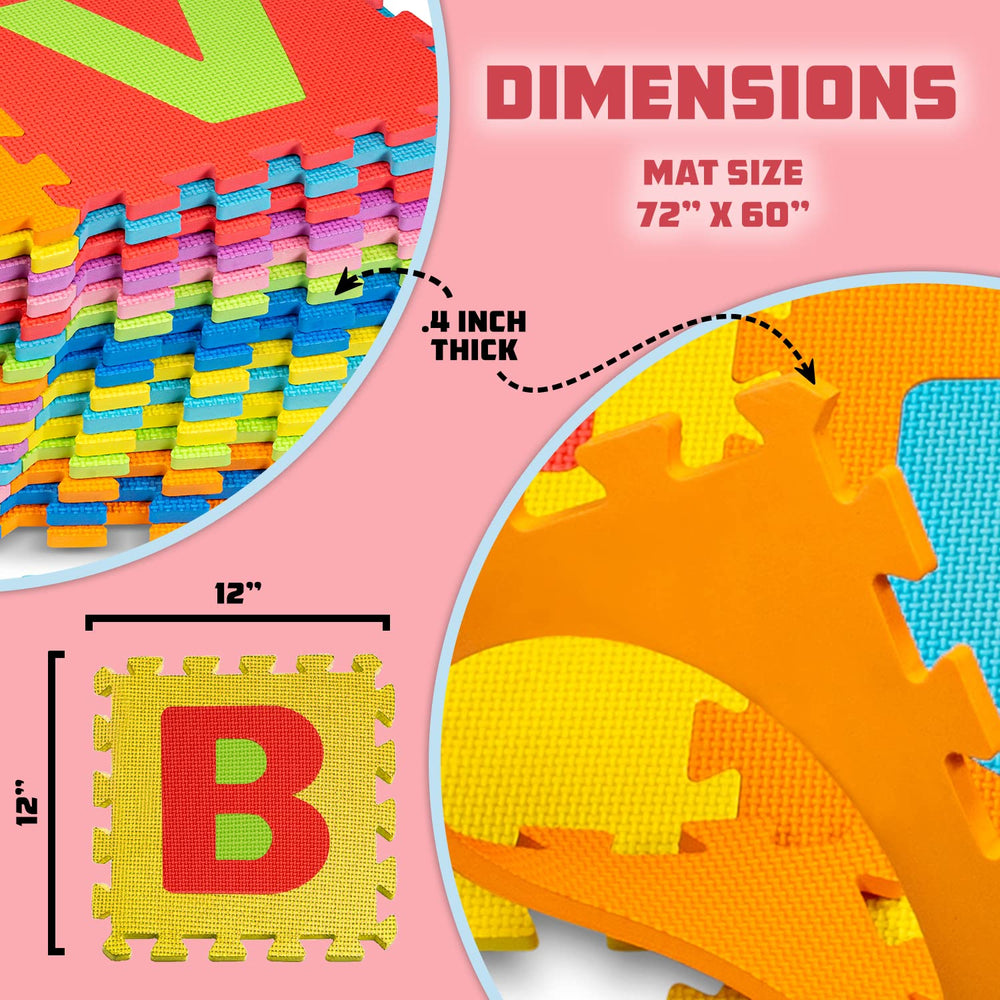 ToyVelt vibrant color play mat brightens any room for learning.