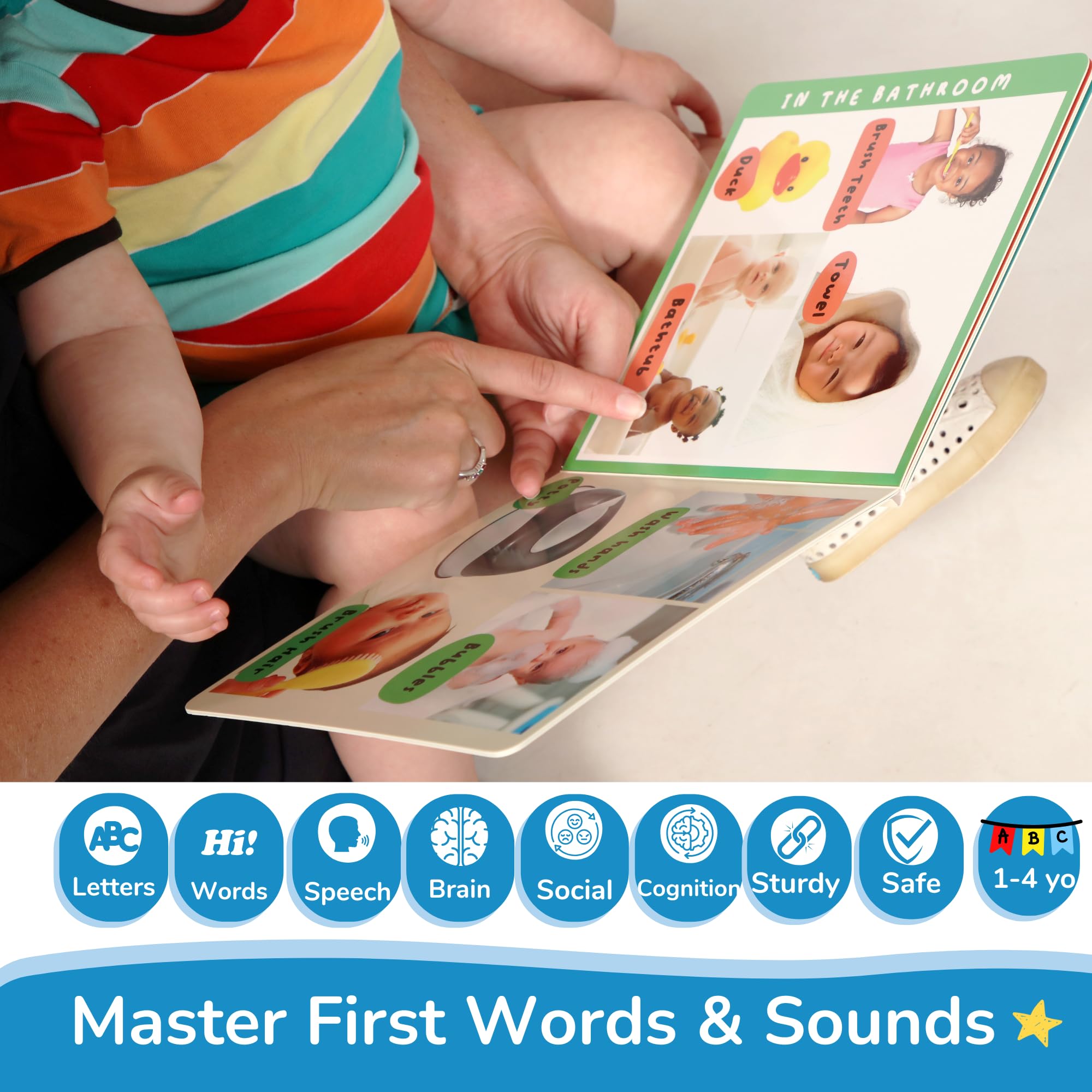 TOYVENTIVE Jumbo animal flashcards aiding memory and language development.