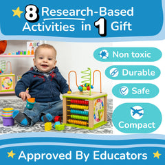 TOYVENTIVE wooden cube abacus for counting and early math skills.
