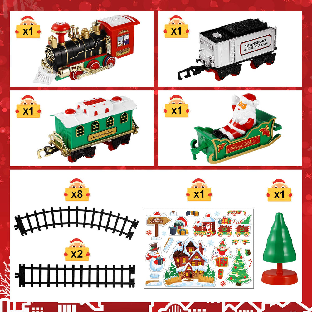 Toyvian Christmas train coal car for pretend cargo and setup