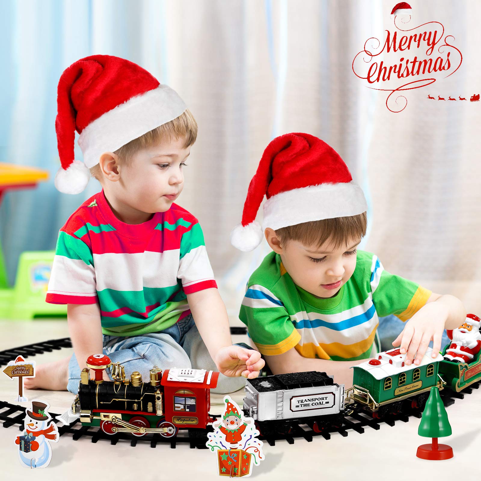 Toyvian decorative stickers set to customize the train
