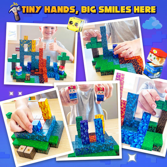 Toyvimo blocks with gem accents inspiring creative exploration