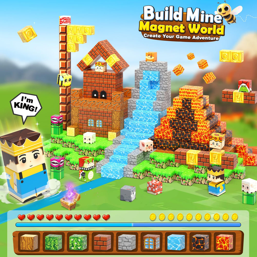 Toyvimo compatible 0.8-inch blocks for expanded building.
