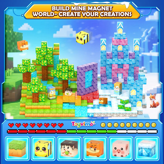 Toyvimo Magnetic Blocks ice world entrance invites creative world-building and STEM-based play.