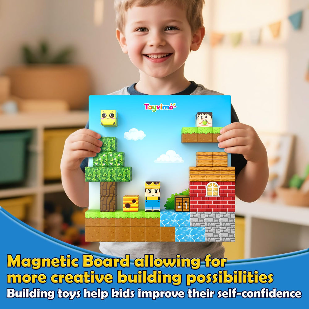 Toyvimo STEM learning blocks boost spatial reasoning and color coordination.
