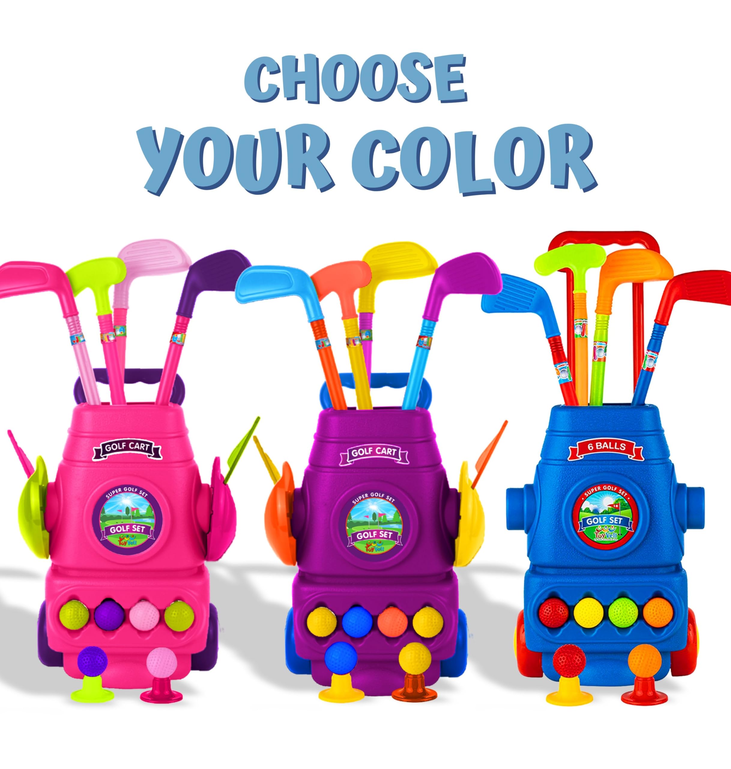 ToyVelt Toddler Golf Set development: promotes hand-eye coordination during play.