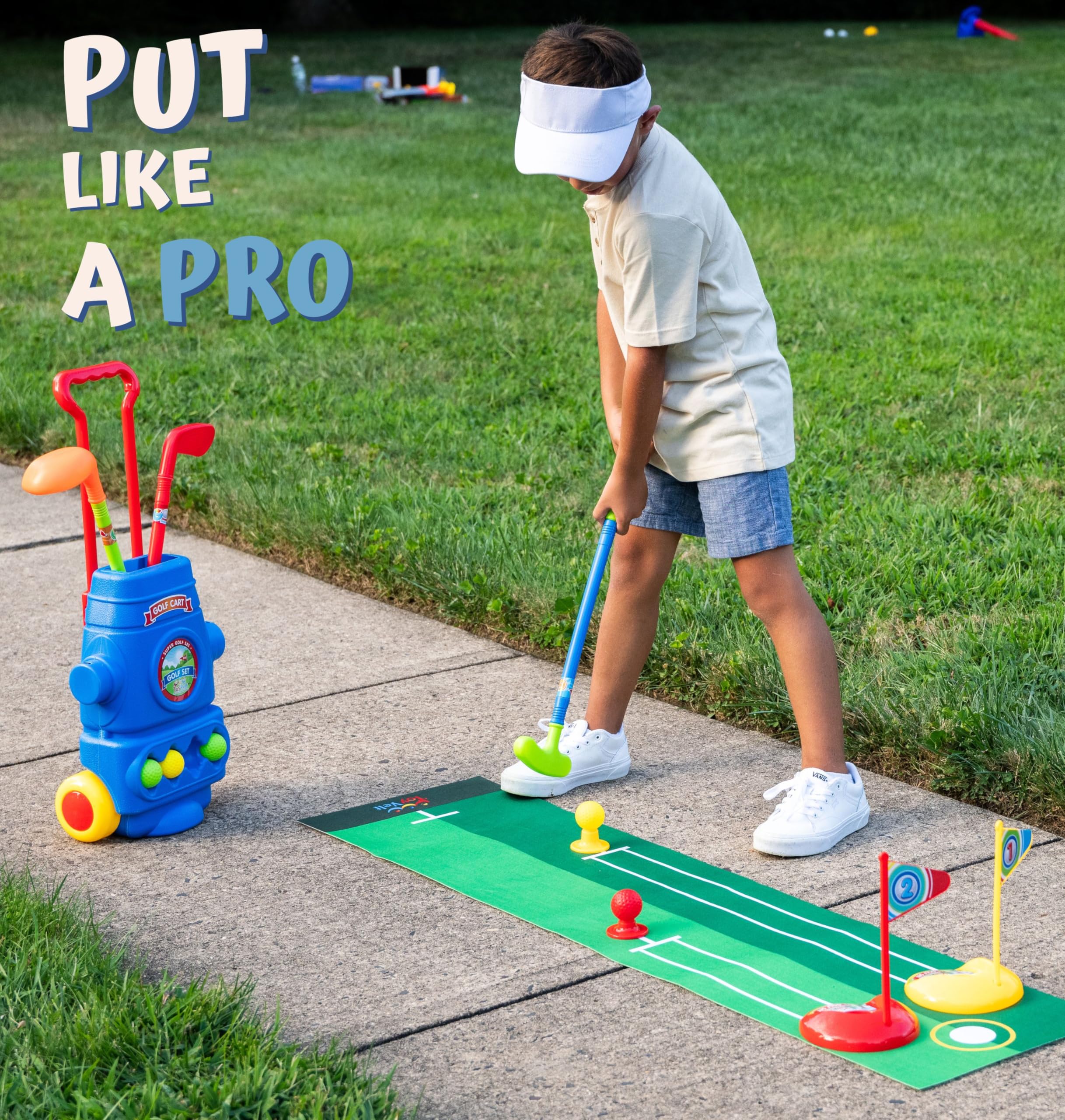 ToyVelt Toddler Golf Set safety materials: durable non-toxic design.