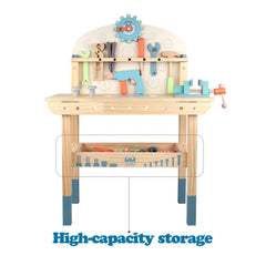 Toywoo tool bench with wrench promoting pretend maintenance