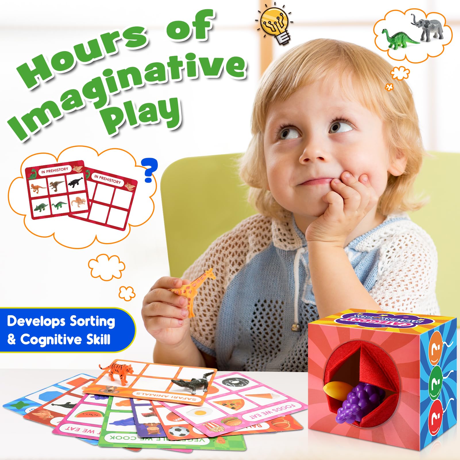 Toyze Montessori sensory toys mystery box adds surprise element to keep kids engaged.